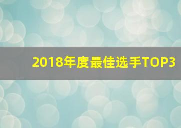 2018年度最佳选手TOP3