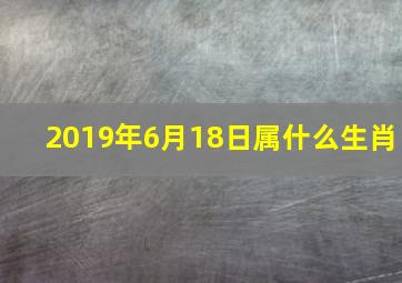 2019年6月18日属什么生肖