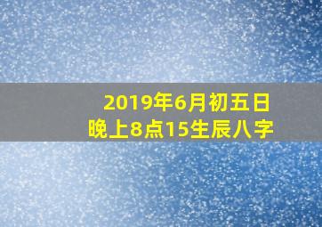 2019年6月初五日晚上8点15生辰八字