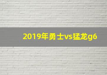 2019年勇士vs猛龙g6