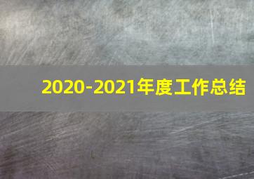 2020-2021年度工作总结