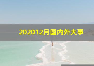 202012月国内外大事