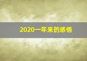 2020一年来的感悟