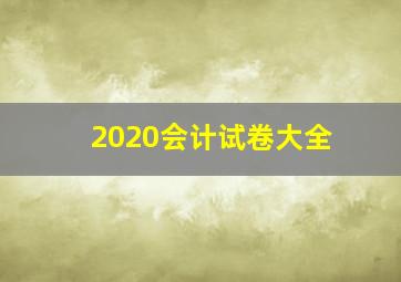 2020会计试卷大全