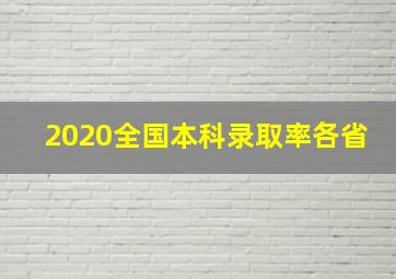 2020全国本科录取率各省