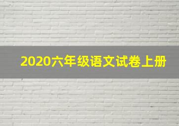 2020六年级语文试卷上册