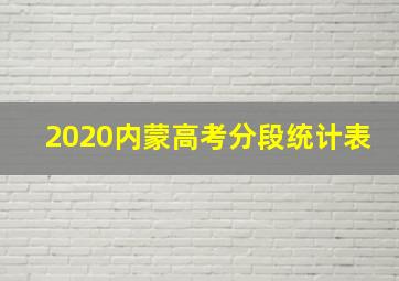 2020内蒙高考分段统计表