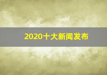 2020十大新闻发布