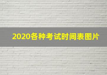 2020各种考试时间表图片