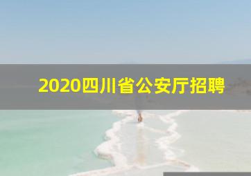 2020四川省公安厅招聘