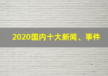 2020国内十大新闻、事件