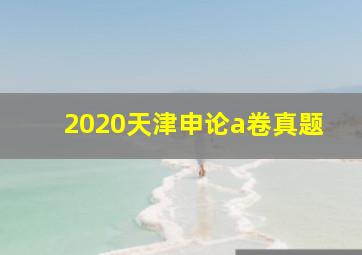 2020天津申论a卷真题