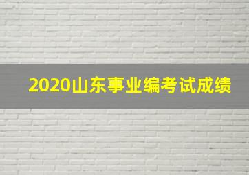 2020山东事业编考试成绩