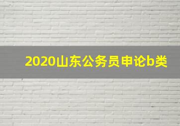 2020山东公务员申论b类