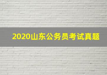 2020山东公务员考试真题