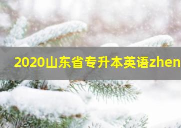 2020山东省专升本英语zhenti