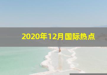 2020年12月国际热点