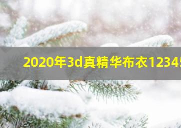 2020年3d真精华布衣123456