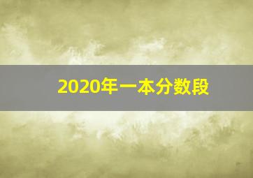 2020年一本分数段