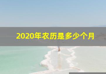 2020年农历是多少个月