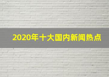 2020年十大国内新闻热点