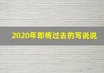 2020年即将过去的写说说