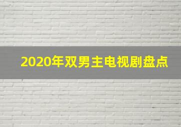 2020年双男主电视剧盘点