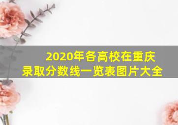 2020年各高校在重庆录取分数线一览表图片大全