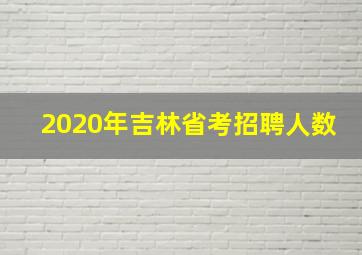 2020年吉林省考招聘人数