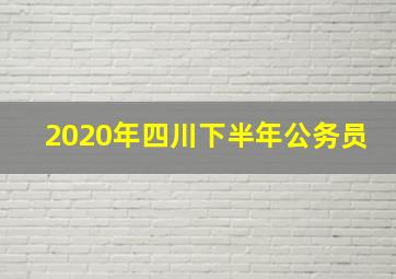 2020年四川下半年公务员