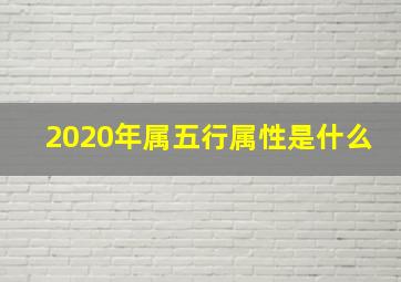 2020年属五行属性是什么