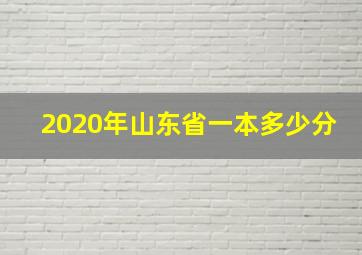 2020年山东省一本多少分