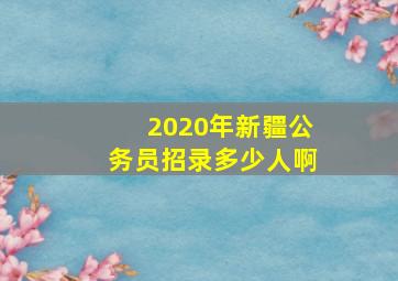 2020年新疆公务员招录多少人啊