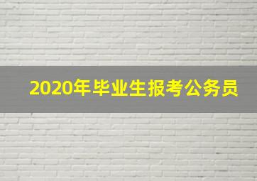 2020年毕业生报考公务员