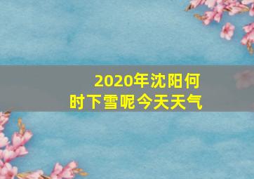 2020年沈阳何时下雪呢今天天气