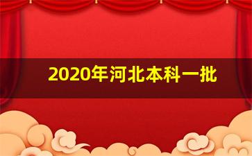 2020年河北本科一批