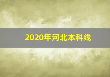 2020年河北本科线