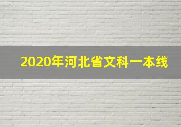 2020年河北省文科一本线