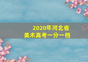 2020年河北省美术高考一分一档