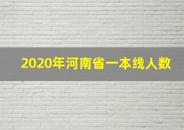 2020年河南省一本线人数