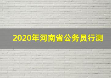 2020年河南省公务员行测