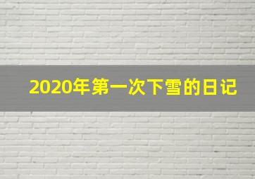 2020年第一次下雪的日记