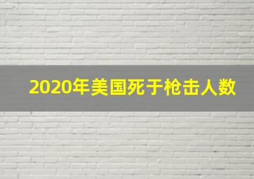 2020年美国死于枪击人数