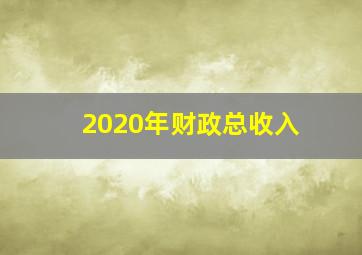 2020年财政总收入