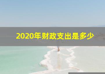 2020年财政支出是多少