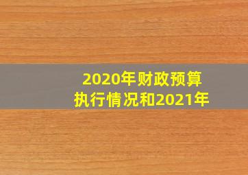 2020年财政预算执行情况和2021年