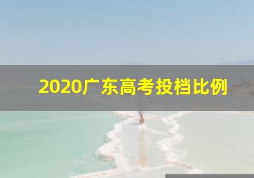 2020广东高考投档比例