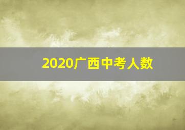 2020广西中考人数