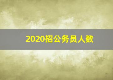 2020招公务员人数