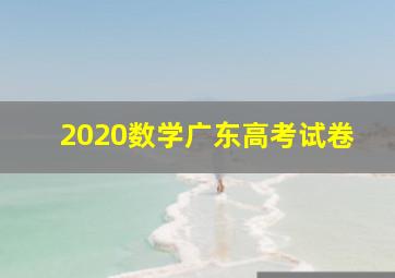 2020数学广东高考试卷